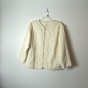 Universal Thread Off-White Quilted Puffer Jacket
